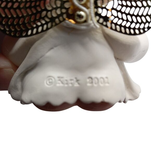 Angel Cheeks Cherub Baby Blocks Figurine Gold Wings Russ Kirks Kritters - Picture 8 of 8